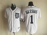 Detroit Tigers #1 Jose Lglesias White Stitched Majestic Baseball Jersey,baseball caps,new era cap wholesale,wholesale hats